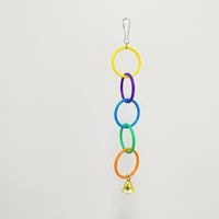 Bird Climbing Toy with Bells, Bird Climbing Rings for Parrot Cage Enrichment, Small Bird Toys and Medium Parrot Climbing