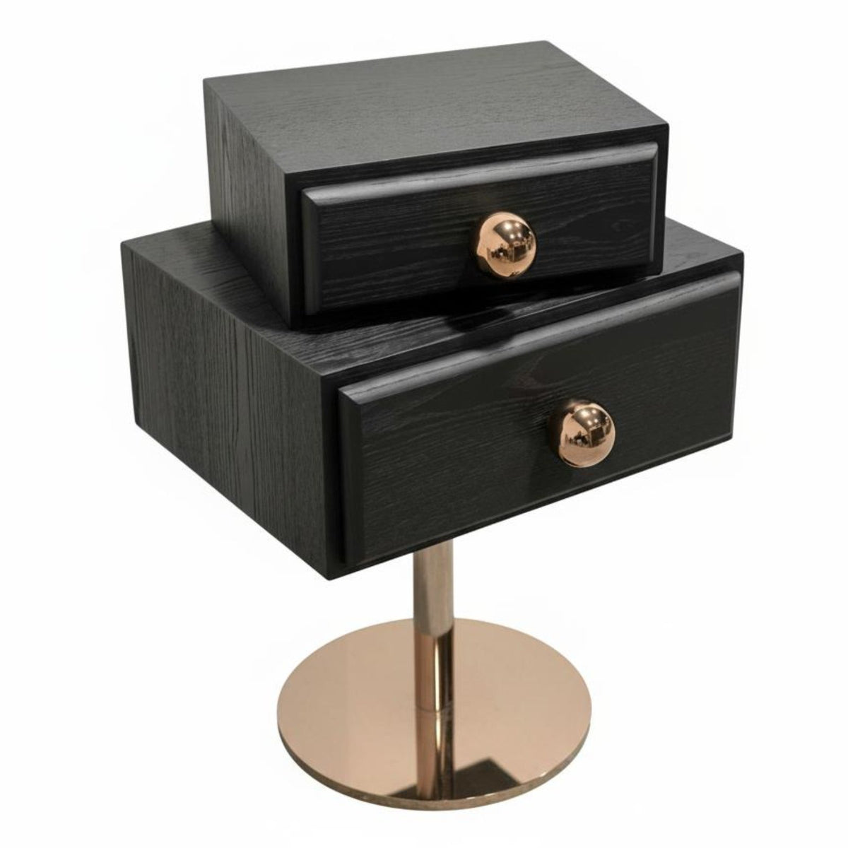 Round Pedestal Table Creative Design Nightstand Space-Saving for Bedroom, Office