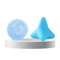 2 Pieces TPR Massage Ball Pair Smooth Spiky Massage Ball Textured Trigger Point Massager Handheld