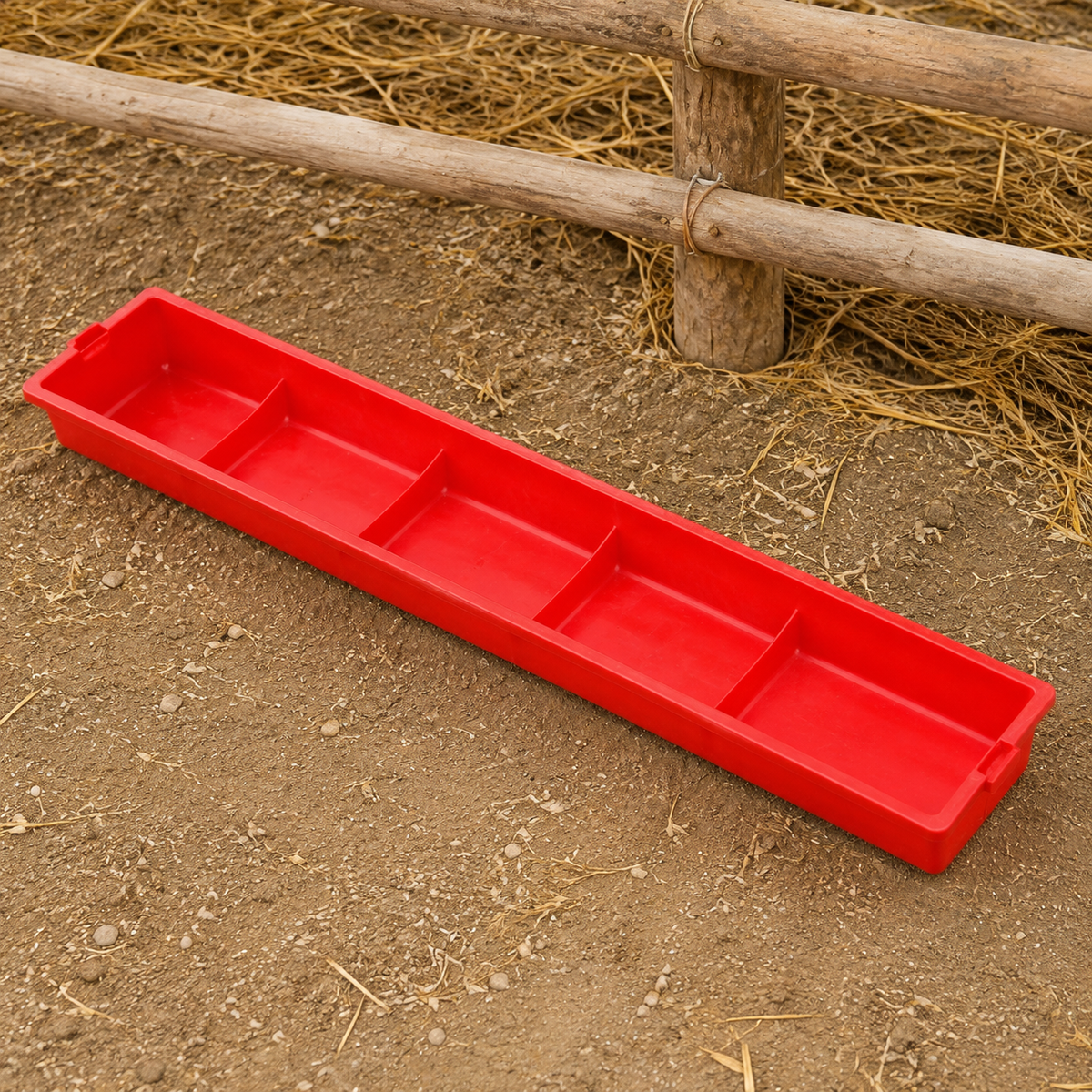60cm Chicken Feeder Trough, Reinforced Poultry Feeder for Laying Hens, Easy Clean Outdoor Chicken Feeders and Drinkers