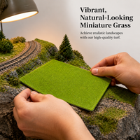 Miniature Artificial Grass Mat for DIY Model Scenery, Train Layouts, and Photography Backdrops