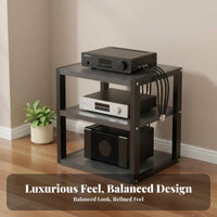 Stable and Sturdy Amplifier Stand Thickened Shelves Desktop Amplifier Rack Heavy Duty Audio Component Rack Large Capacity for Home Theater Enthusiasts, Audiophiles, Studio, Living Room