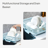 Covered Dish Rack, Multi-Functional Draining Organizer