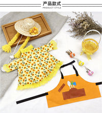23-Inch Porch Goose Costume with Scarf and Watering Can, Blue Floral