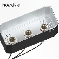Reptile Heating and UVB Lighting Lamp with Independent Switches and Detachable Triple Lamp Shade (Bulbs Not Included) EU Plug