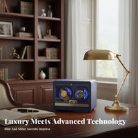 Automatic Watch Winder Accessible-Lid Auto-Stop Mechanical Watch Winder Timepiece Accessory Multiple Rotation Modes Quiet Engine