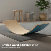 Sensory Training Kids Curved Balance Board Natural Wood Kids Balance Board Unstructured-Ended Play Child-Centered Rocker Multi-Purpose for Toddlers, Adults