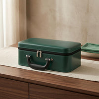 15-Slot Zip-Around Bracelet Case Leather-Like Bracelet Storage Case Padded Lined Interior