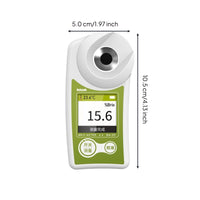 Digital Brix Refractometer, high-accuracy sweetness meter, fruit sweetness tester, portable handheld, automatic temperature compensation, suitable for watermelon, fruits, oranges, beverages, food, and laboratory use.