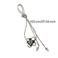 Authentic Obi Cord with Flower Ornament Elegant Kimono Waist Cord Lightweight Kimono Obi Belt Versatile for Festivals