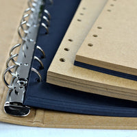 B5 9-Hole Loose Leaf Notebook Refills Kraft Black Cardboard DIY Scrapbook Inserts