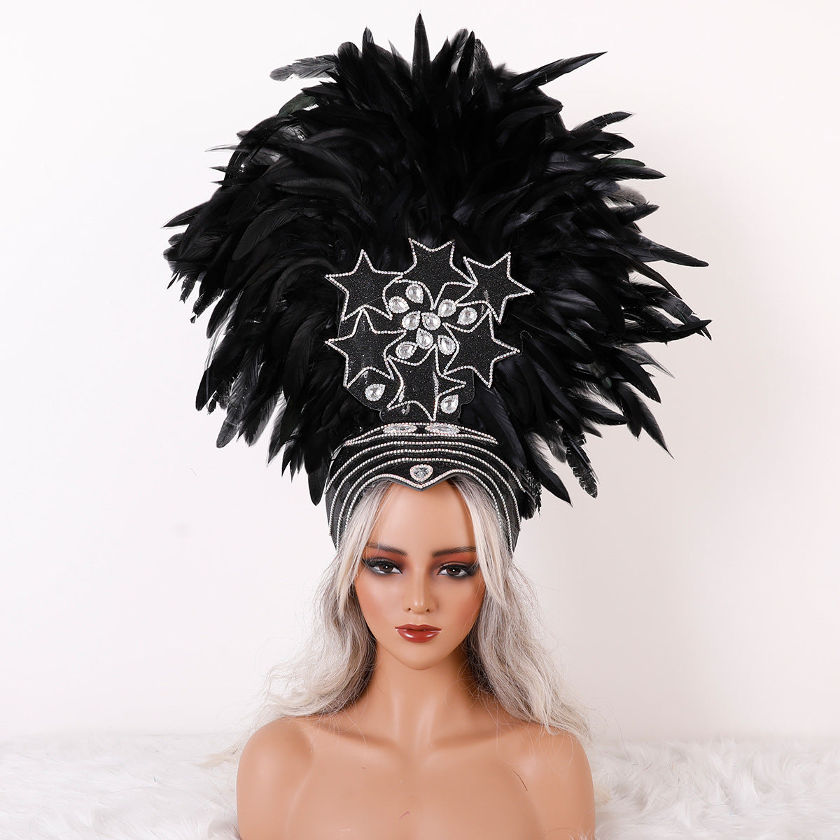 Colorful Feather Headband for Carnival Party and Stage Performance