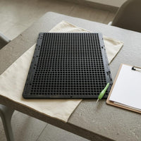 Rigid Plastic Braille Writing Board Black Hinged Braille Board Rectangular Office Supply Flat Plate