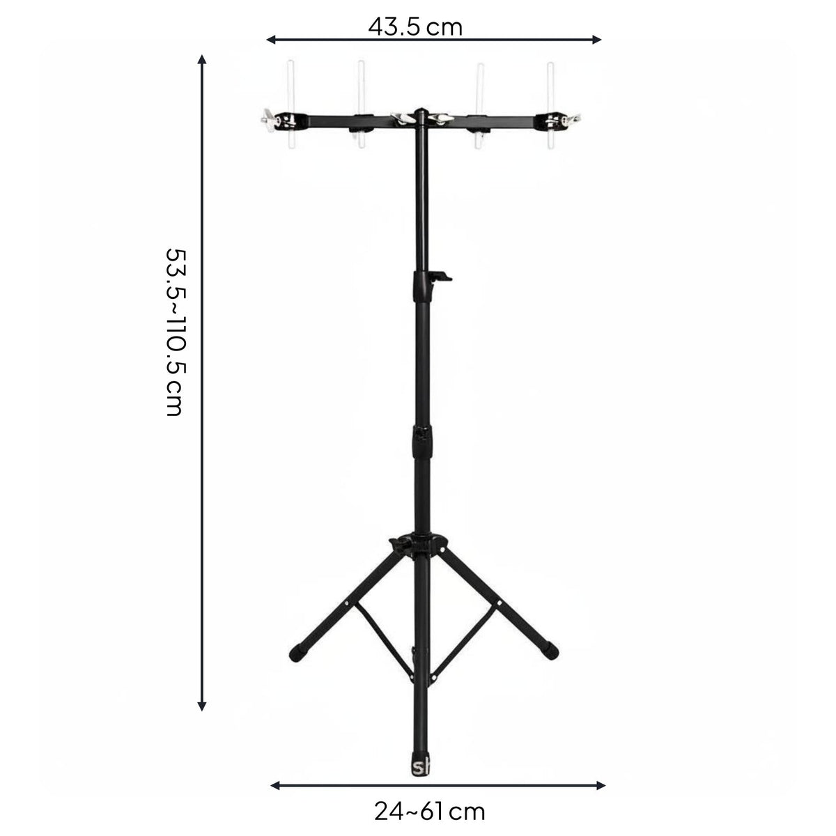 Cowbell Stand Portable Folding Cowbell Holder Foldable Percussion Mount Stand for Drummers, Band Artists, Stage, Rehearsal Room, Audio Studio