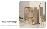 Desktop Cosmetic Cabinet With Drawers Multi-Compartment Storage Box for Students