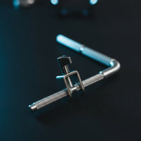 Metal Right-Angle Rod with Clamp Non-Slip Clamp-on Mounting Bracket Adjustable Hardware Compact for Workshop