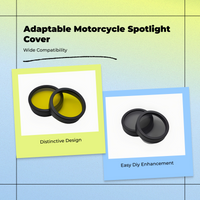 Round Spotlight Shade, Yellow Light, Black Fighter Accessory