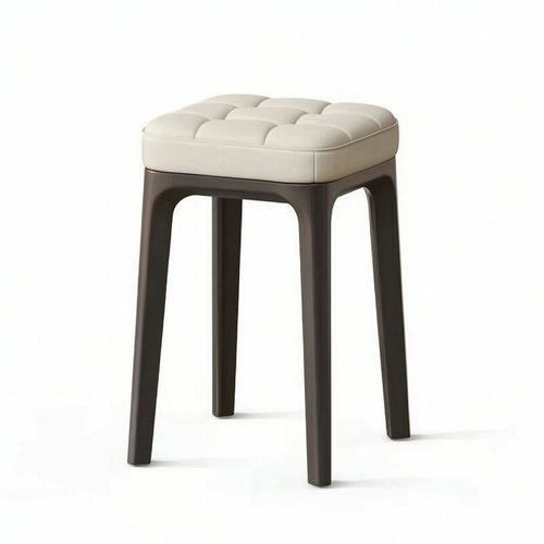 Upholstered Stool Stackable Foot Rest Compact for Living Room, Entryway