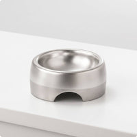 Tilted Pet Bowl Easy to Clean Stainless Steel Bowl Rustproof Cat Bowls for indoor, Puppies, Feeding Station