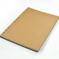 B5 9-Hole Loose Leaf Notebook Refills Kraft Black Cardboard DIY Scrapbook Inserts