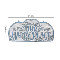 Metal Wall Sign Sign Farmhouse Style Embossed Wall Sign Floral Detail
