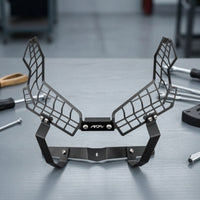 Metal Headlight Grille Guard Rigid Headlight Guard with Mounting Bracket Safeguarding Rugged for Motorcyclists