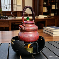 Pure Copper Tea Pot Thickened Stovetop Teapot Large Capacity for Ceramic Cooktop