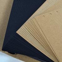 B5 9-Hole Loose Leaf Notebook Refills Kraft Black Cardboard DIY Scrapbook Inserts