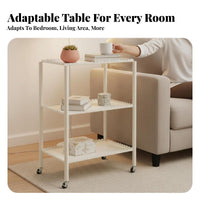 2-Tier Rolling mobile trolley With casters 2-Tier Utility mobile trolley space-efficient Size for Living Room
