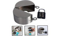 Outdoor Spigot Lock Cover with Padlock Combination Lockable Faucet Lockout Device for Homeowners, Maintenance