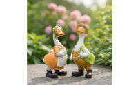 2 Pieces Cartoon Duck Figurine Cute Ornament Funny for Collectors