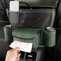 Car Cup Holder Leather Multi-functional Storage Box Interior Organizer