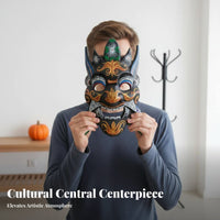 Nuo Opera Mask Collectible Art Traditional Asian Mask 3D Design for Collectors