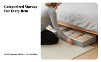 Flat Rolling Container With casters Underbed Box on Casters particlesprotective for Closet