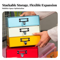Stackable Metal Drawer adaptable Desktop Drawer drawer organizer long-lasting for Home Users