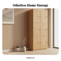 Wooden Storage Locker Cabinet Electronic Lock Clothes Locker Water-resistant Construction for Spa Owners Changing Room Clubhouse Office