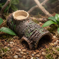 Tree Trunk Hide Natural Look Pet Cave Decor Textured Surface