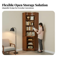 Glass Doors full-height-toentire full-height shelving unit unit Continental & design Tall Shelving unit Large Capacity shelving unit Multi-Tier for Book Lovers, Homeowners, Collectors, Study Room, Library, Bedroom