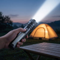 Four-Mode Flashlight with Digital Display Aluminum-Alloy Flashlight with Side Light LED Multifunction Light Long Lasting for Emergency