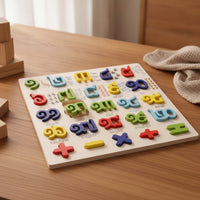 Early-Learning Wooden Shape Puzzle Toy Educational Wooden Puzzle Color Matching Board Chunky for Home Study, Playroom