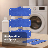 6 Pieces Snap-Fastened Hard Hats Liner Blue Helmet Sweatband Washable Reusable Headgear