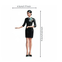Flight Attendant Figurine Artisanal Miniature Model Scene Building