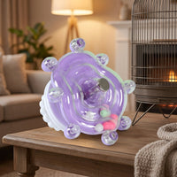 Parakeet Rotating Wheel Enrichment Toy, Bird Cage Gnaw Toy with Suction Cup, Sound Toys for Parrot Entertainment