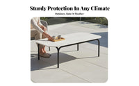 4 Pieces Waterproof Loveseat with Armchairs and Table Outdoor Furniture All-Weather Patio Seating Group Comfortable pads for Homeowners, Garden fans, Families, Balcony, rearyard, Deck, waterfront area