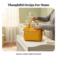 Pram Diaper Bag Multiple Compartments Convertible Diaper Bag Water-Resistant Oxford Material Multifunction Nappy Tote for New Moms, Daily Outings