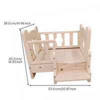 Wooden pet bed for small pets