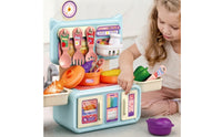 Tabletop Play Kitchen with Accessories Interactive Kids Kitchen Playset Educational Toy Pots and Pans Bright Colors for Toddlers, Daycare
