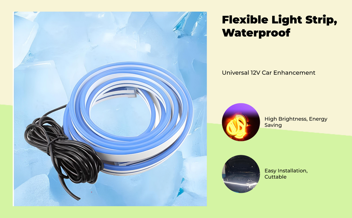 LED Sunlight-Equivalent Flexible Car Hood Light Strip