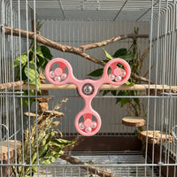 Budgie Toy Rotating Windmill, Suction Cup PLA Material Cockatiel Toy, Lovebird Toy and Gnaw Toy for Parrot Enrichment Bird Accessory Decor