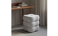 Fuzzy Vanity Stool Soft Upholstered Dressing Stool 220 Lbs Weight Capacity
